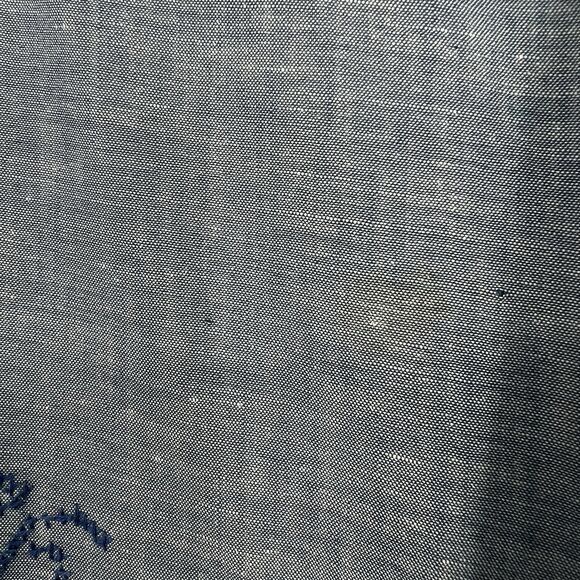 VTG 1970's Big Mac Womens Blue Embroidered Chambray Shirt God Bless America - Picture 6 of 10